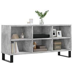 Avis Maison Chic Meuble TV scandinave - Banc TV pour salon gris béton 103,5x30x50 cm bois d'ingénierie -MN71790