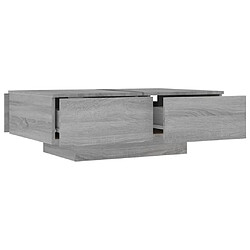 Avis vidaXL Table basse Sonoma gris 90x60x31 cm Bois d'ingénierie