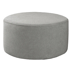 Housses De Pouf Housse De Repose-pieds Ronde Amovible Gris pas cher