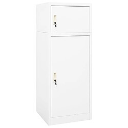 vidaXL Armoire à selles Blanc 53x53x140 cm Acier