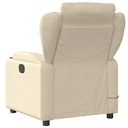 Acheter Maison Chic Fauteuil de massage inclinable,Fauteuil luxe de relaxation Crème Tissu -MN76118