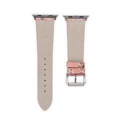 Avis Wewoo Bracelet Cuir Véritable pour Apple Watch 38mm - Rose