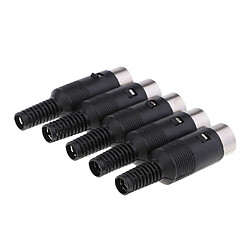 5pcs Connecteurs Adaptateur Audio Connecteur Din Seat 5-pin Plug 5-core Tête de Soudage