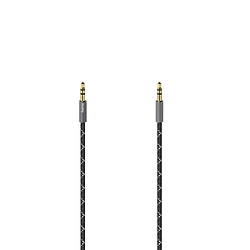 HAMA Câble audio, jack mâle 3,5 mm/con. mâle, stéréo, métal., doré, 1,5 m