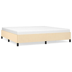 vidaXL Cadre de lit sans matelas crème 200x200 cm tissu