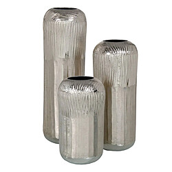 BigBuy Home Vase 15 x 15 x 28 cm Argent Aluminium