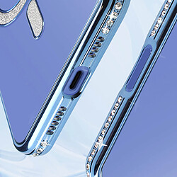 Acheter Avizar Coque Diamant pour iiPhone 16 Plus Protection MagSafe Contour Strass Bleu Clair