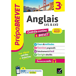 Anglais 3e : LV1 & LV2, contrôle continu & brevet : nouveau brevet - Occasion