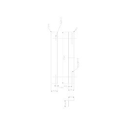 Kimex Kit de 2 rails en L pour rack mural 19'', Longueur 450mm