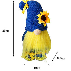 Universal 32 cm Helianthus Annuus Doll Kawaii Elf Plance Toys décorations en peluche sans visage décoration de personnes âgées