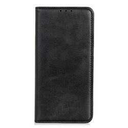 Etui en PU spécial split auto-absorbé noir pour votre Xiaomi Redmi Note 9 Pro