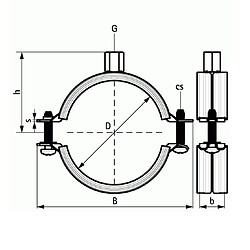 Colliers 2S avec isogaine WALRAVEN M8/10 Ø138-144 mm - Caoutchouc EPDM - 33435144