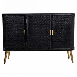 Buffet Alexandra House Living Noir Bois MDF 37 x 80 x 118 cm pas cher