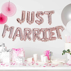 Rico Ballons Aluminium Mariage - Just Married - Rose - 36 cm