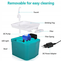 ELE ELEOPTION Distributeur d'eau coloré pour robinet Pet 2L cyan