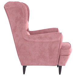 Avis vidaXL Fauteuil rose velours