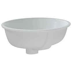 Acheter vidaXL Évier de salle de bain blanc 38,5x33,5x19 cm ovale céramique