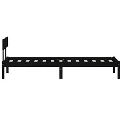 Acheter vidaXL Cadre de lit sans matelas noir bois massif