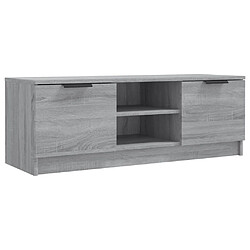 vidaXL Meuble TV Sonoma gris 102x35x36,5 cm Bois d'ingénierie