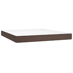 vidaXL Matelas de lit à ressorts ensachés Marron 160x200x20 cm