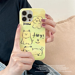 GUPBOO Étui pour iPhone13 Chiot endormi simple étui de téléphone portable dessin animé silicone