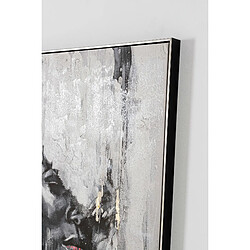 Avis Pegane Tableau peinture à l'huile sur toile,peinte murale avec cadre en bois noir - Longueur 80 x Profondeur 3.5 x Hauteur 120 cm