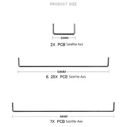 Avis Stabilisateurs montés sur plaque l'axe des satellites 6.25U 2U pour Keycap clavier mécanique Cherry