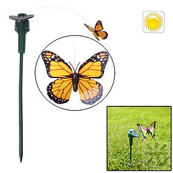 Wewoo Jouet de papillon volant solaire jaune de jardin décoratif réaliste de cour de