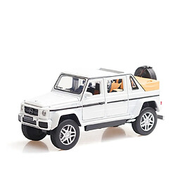 Universal 1: 32 Voiture jouet Mercedes G650 Voiture en alliage Voiture ouverte Chariot en papier Jouet moulé sous pression Voiture modèle Collection de jouets de voiture pour les enfants(blanche)