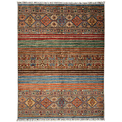 Vidal Tapis de laine 202x153 brun Torkman