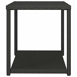 Acheter Maison Chic Table d'appoint | Table Basse noir 55x45x49 cm résine tressée -GKD38722