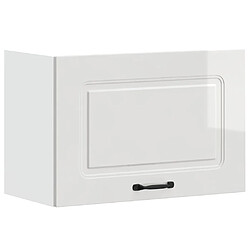 vidaXL Armoire murale de cuisine Kalmar blanc brillant bois ingénierie