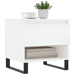 Avis Maison Chic Lot de 2 Tables basses,Table Console pour salon blanc brillant 50x46x50cm bois d'ingénierie -MN49806