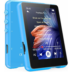 Vendos85 Lecteur MP3 de 2,4 pouce 32 go Bluetooth 5.0 bleu