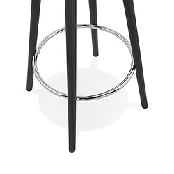 Mes Table de bar ronde 60 cm en hêtre noir - BALTIC pas cher