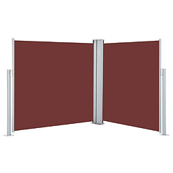 vidaXL Auvent latéral rétractable Marron 117x600 cm