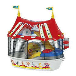 FERPLAST Cage Circus Fun 49,5x34x42,5 cm - Rouge - Pour hamster