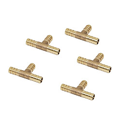 10 pcs Laiton Barb T Type Joiner Carburant Tuyau Joiner Tee Connecteur Air Eau Gaz