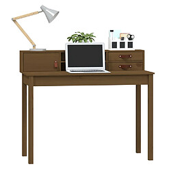 Avis vidaXL Bureau Marron miel 110x50x93 cm Bois massif de pin