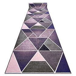 RUGSX TAPIS DE COULOIR antidérapant TRIANGLES la gomme violet 100 cm 100x460 cm