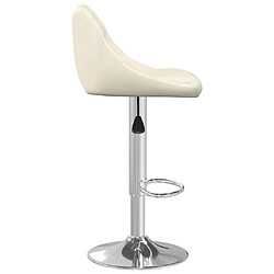 Avis vidaXL Tabouret de bar Crème Velours