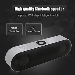 Universal Mini haut-parleur Bluetooth haut-parleur portable sans fil système de son musique stéréo 3D support surround Bluetooth, TF assistant USB | haut-parleur portable (argent)