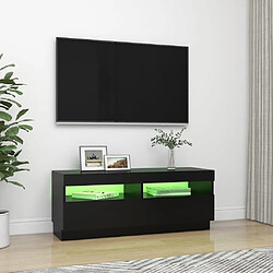 Avis vidaXL Meuble TV avec lumières LED noir 100x35x40 cm