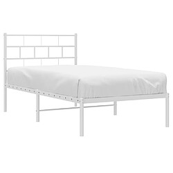 Avis Maison Chic Lit adulte - Cadre de lit métal avec tête de lit,Structure du lit Contemporain pour chambre blanc 80x200 cm -MN59361