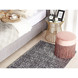 Avis Beliani Tapis en viscose gris foncé et argentée au motif taches 80 x 150 cm ESEL