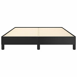 Maison Chic Lit adulte - Lit simple Cadre de lit,Structure du lit Contemporain Noir 140x190 cm Similicuir -MN15446 pas cher