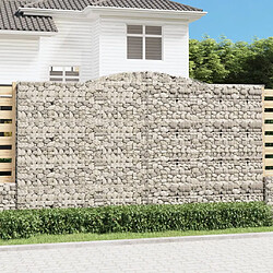 vidaXL Panier de gabions arqué 400x30x220/240 cm Fer galvanisé