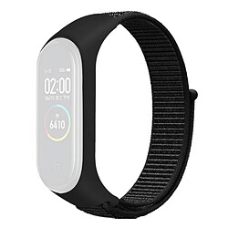 Bracelet en nylon réglable pour votre Xiaomi Mi Band 3/4/5/6/7 - tout noir