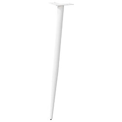 Avis vidaXL Pieds de table basse forme conique 4 pcs blanc 72-73 cm acier