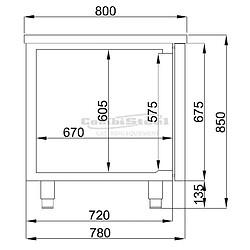 Tour Pâtissier 2 portes - Profondeur 800 -Combisteel